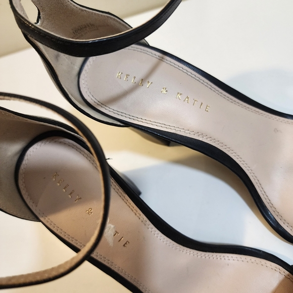 Kelly and Katie women's black block heels open toe strappy sandals size… - Picture 8 of 12